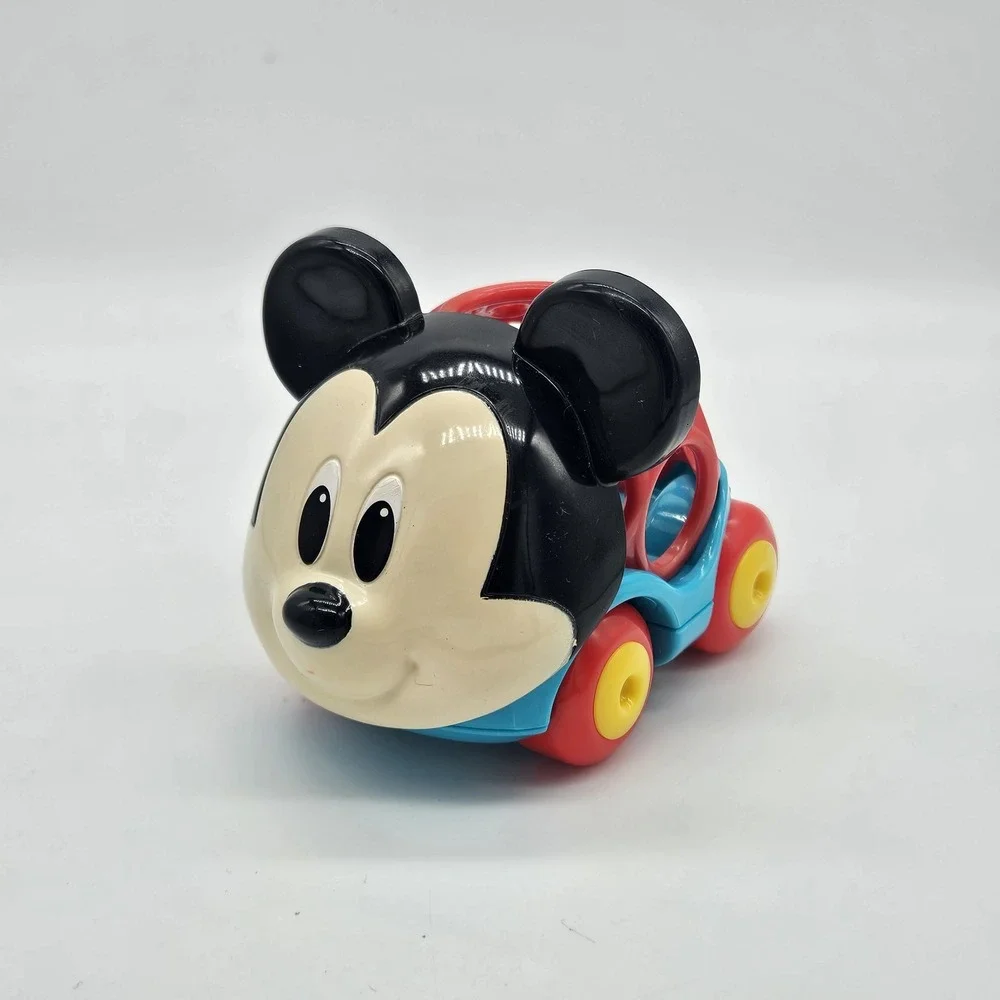 Disney Mickey Mouse Oball Toy Car Red Blue Rolling Rattle Baby Toddler